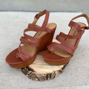 Lucky Brand leather wedges